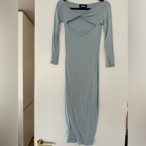 SER.O.YA Maxi Long Sleeve Blue Dress
